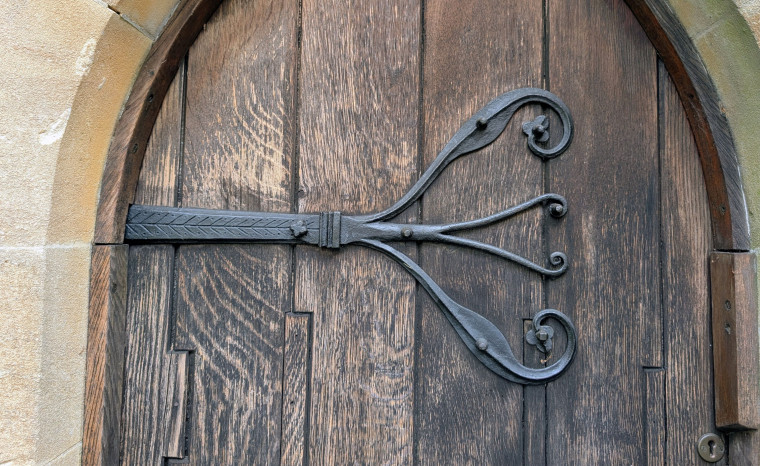 Hutton Church Door Hinge 19 August 2025 Copyright: William George