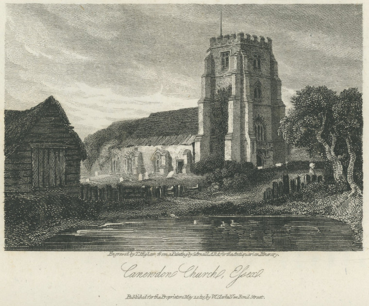 Canewdon Church 1815 Drawn by G Arnald Copyright: T Higham
