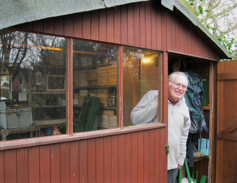 Graham Roger Ward 1944 to 2025 Geologist in shed 2011 Copyright: William George