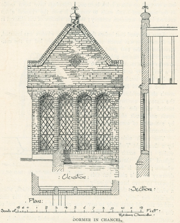 Great Baddow Church Dormer Essex Review 1894 Copyright: Essex Review 1894