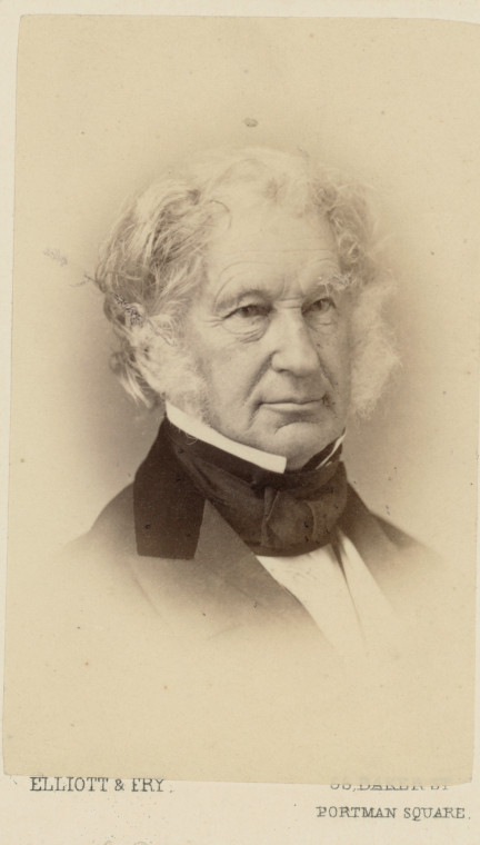 Samuel Courthauld 1793 to 1881 Industrialist 1868 CDV Copyright: Elliott and Fry Baker Street Portman Square 