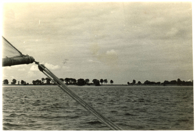 Osea Island end near hard way Photograph from yacht 1945 Copyright: Essex Field Club