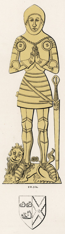 Layer Marney Church Brass Suckling 1845 Copyright: Alfred Suckling Essex Antiquities 1845
