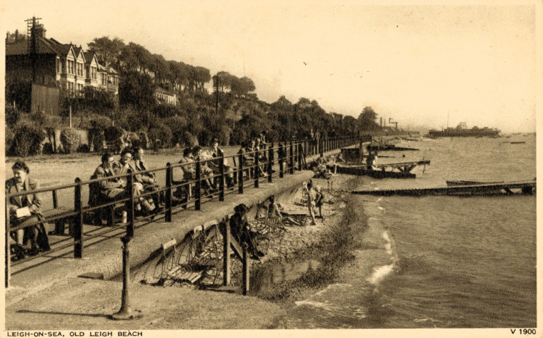 Leigh on Sea Old Leigh Beach Post Card Copyright: William George