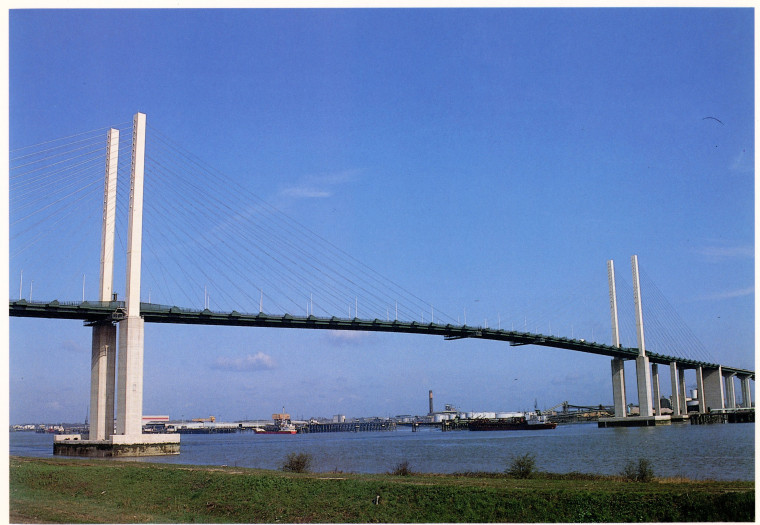 Queen Elizabeth II Bridge Mitchels 1992 Copyright: Mark Mitchels Essex A Portrait in Colour 1992