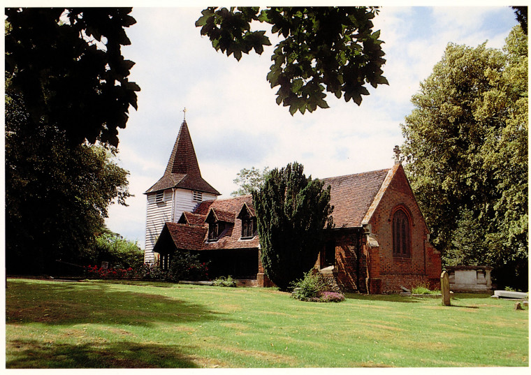 Greensted Church Mark Mitchels 1992 Copyright: Mark Mitchels Essex A Portrait in Colour 1992