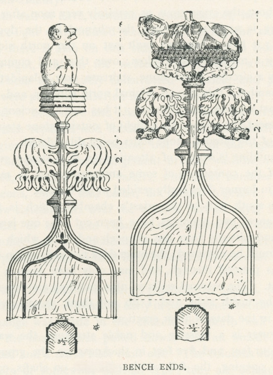 Rettendon Church Bench Ends Copyright: Essex Review 1894