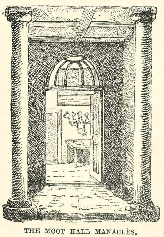 Maldon Moot Hall Manacles Lindley 1898 Copyright: Essex Holidays Lindley 1898