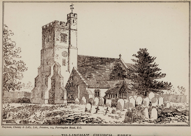Tillingham Church Print 1893 Copyright: Wykeham Chancellor