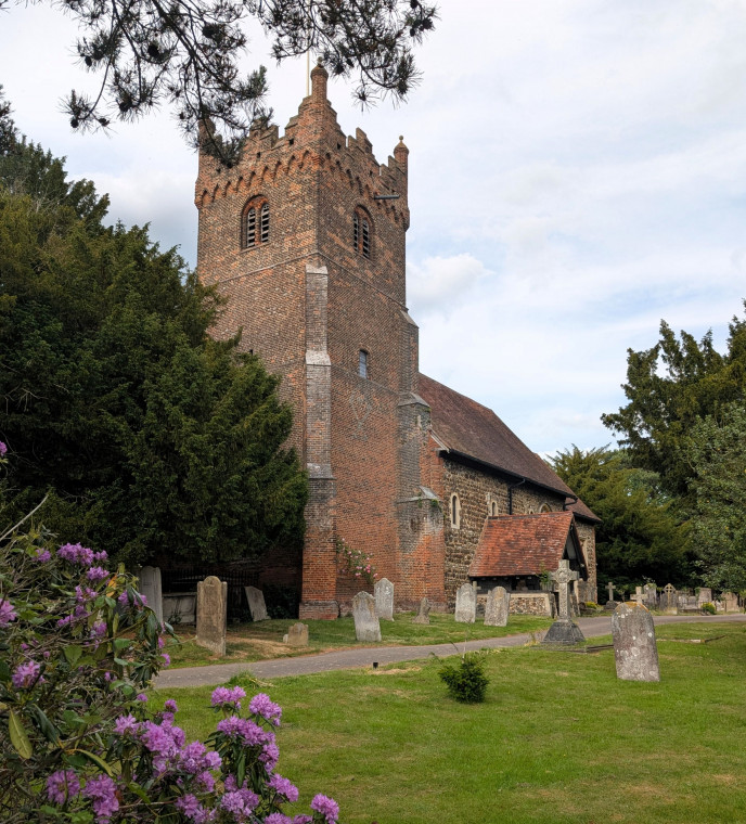 Fryerning Church Red Brick Tower 31st May 2025 Copyright: William George