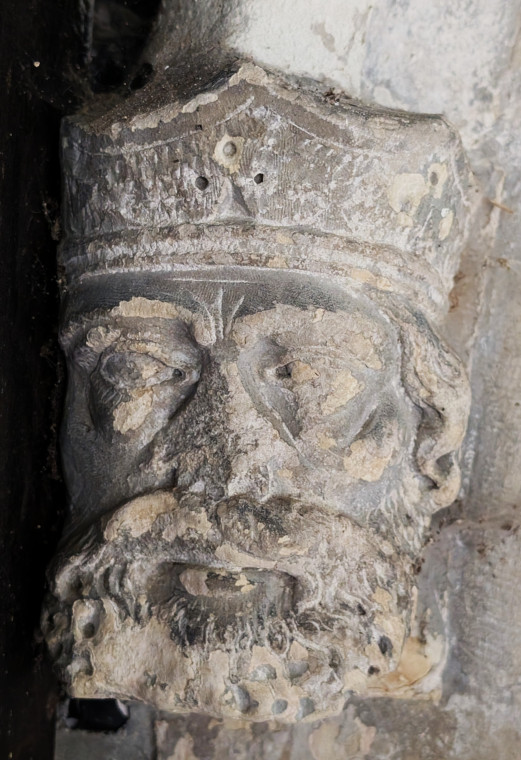 Hutton Church Carved Head in Porch 19 August 2025 Copyright: William George