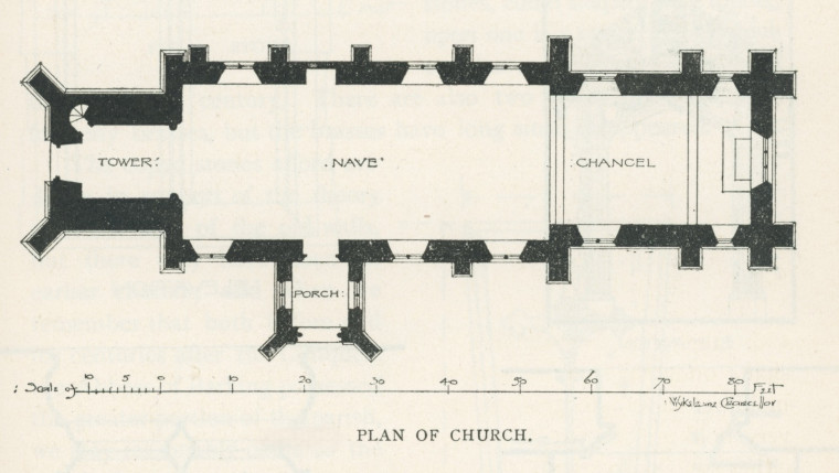 Salcot Church Plan Essex Review Copyright: Essex Review 1894