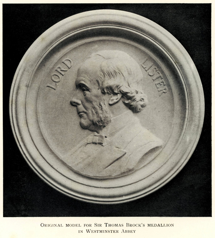 Joseph Lister 1827 to 1912  Medallion Model Copyright: Thomas Brock in Godlee 1918