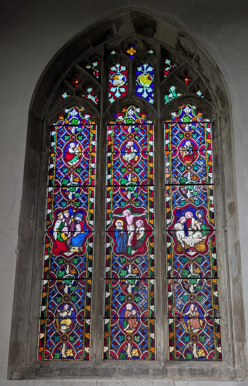 Bocking Church Stained Glass Window taken 7 October 2025 Copyright: William George