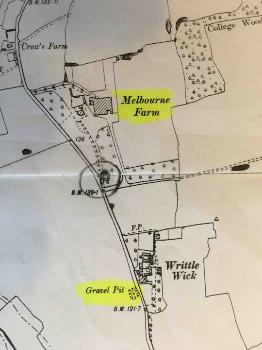 1898 OS Map showing the Writtle Wick Gravel Pit Copyright: Gerald Lucy