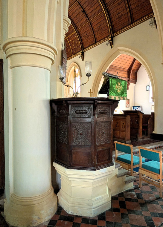 Matching Church Pulpit and Column 9th August 2025 Copyright: William George