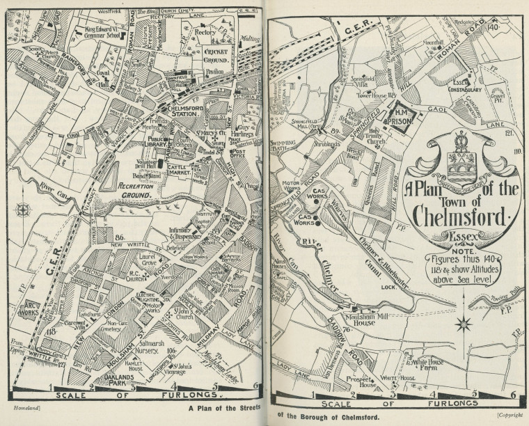 Chelmsford Street Plan 1908 Homeland Copyright: Homeland Chelmsford 1908
