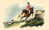 Drop Leap hand coloured print 1812 
