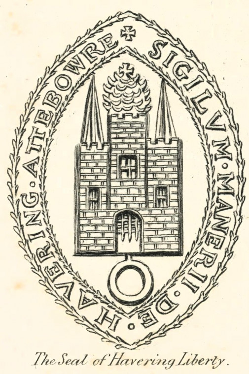 Havering Liberty Seal Ogborne 1817 Copyright: Elizabeth Ogborne History of Essex 1817