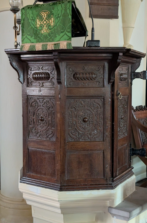 Matching Church Wooden Pulpit 9th August 2025 Copyright: William George