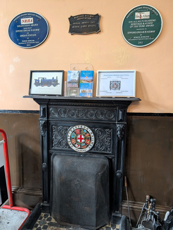 Ongar Station Waiting Room Fireplace 5th May 2025 Copyright: William George