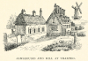Thaxted Almshouses and Windmill Barrett 1892