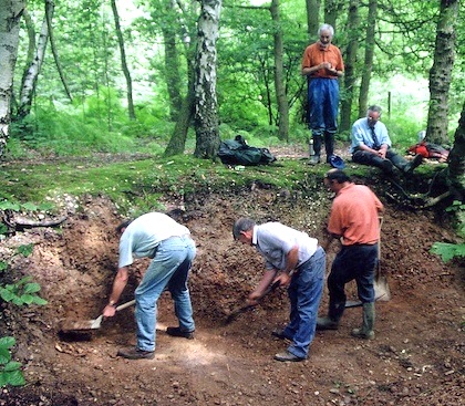 Creating a section on Little Warley Common in 2001 Copyright: Gerald Lucy