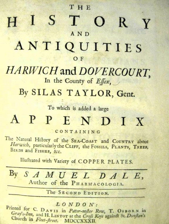 Harwich History Title Page from Dale 1730 1732 Copyright: William George