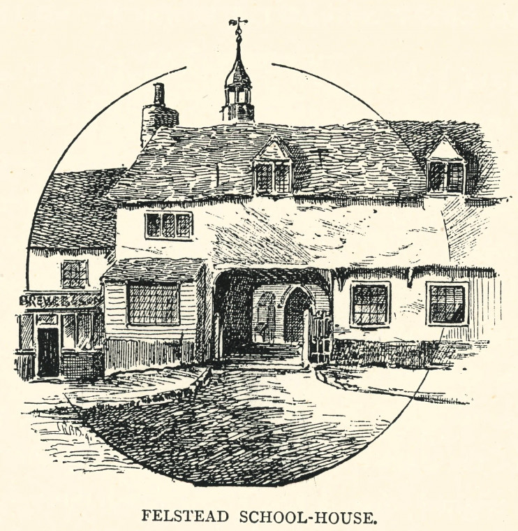 Felsted School House Barrett 1892 Copyright: C R B Barrett Essex Highways 1892