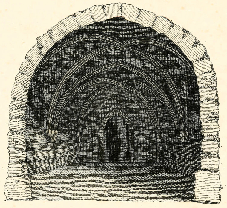 Waltham Abbey Porch Ogborne 1817 Copyright: Elizabeth Ogborne History of Essex 1817