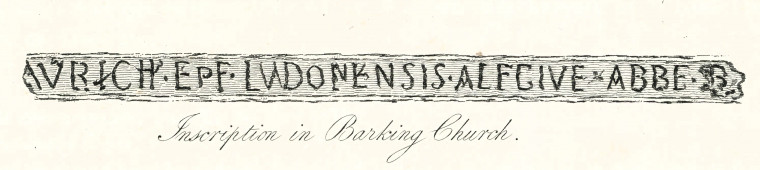Barking Church Inscription Ogborne 1817 Copyright: Elizabeth Ogborne History of Essex 1817