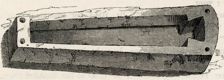 Mountnessing Thoby Priory Stone Coffin  Suckling 1845 Copyright: Alfred Suckling Essex Antiquities 1845