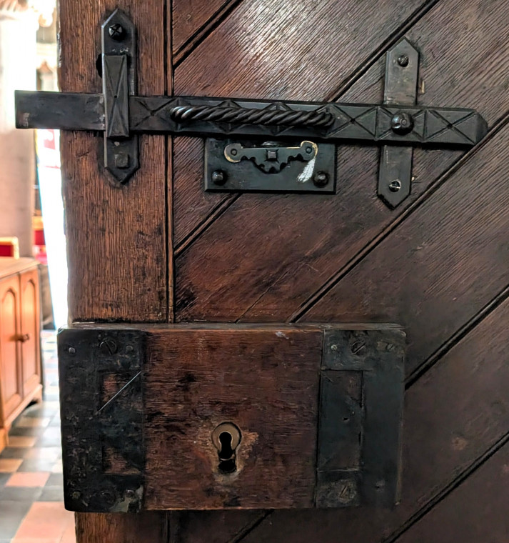 Castle Hedingham Church Porch Latch Door 8 August 2025 Copyright: William George