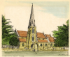 Romford Edward the Confessor Church Pen and Ink Sketch 