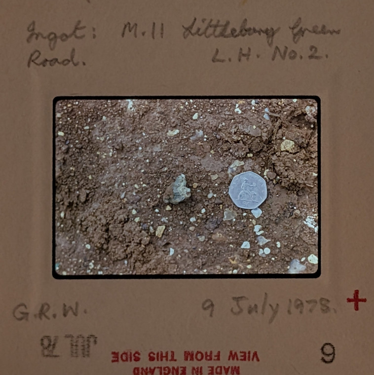 Littlebury Late Bronze Age Hoard M11 9 July 1978 slide 6 Copyright: Graham R Ward Archive 