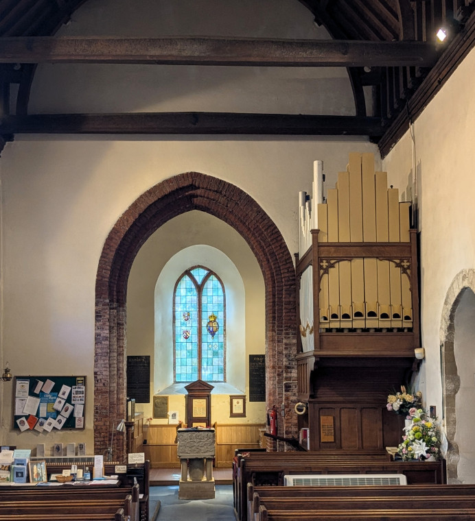 Fryerning Church West End and Organ 31st May 2025 Copyright: William George