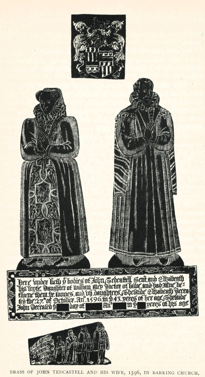 Barking Church Tedcastell Brass 1893 Copyright: Essex Review
