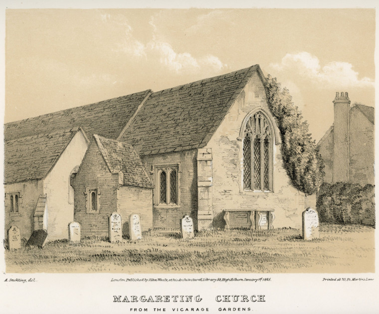 Margaretting Church Suckling 1845 Copyright: Alfred Suckling Essex Antiquities 1845