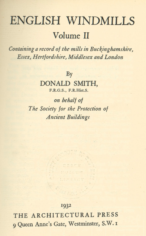 Title Page  D Smith 1932 Copyright: Donald Smith
