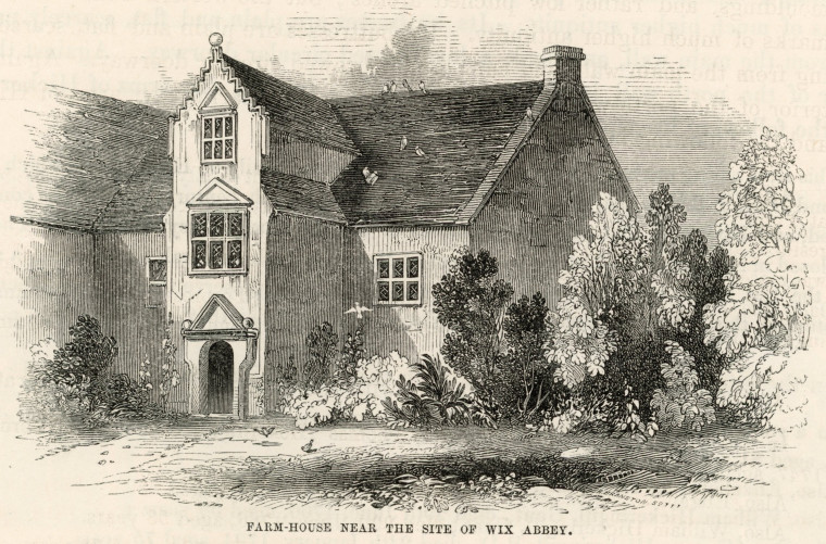 Wix Abbey Farmhouse Suckling 1845 Copyright: Alfred Suckling Essex Antiquities 1845