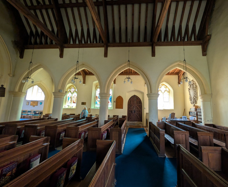 Matching Church Nave and South Aisle 9th August 2025 Copyright: William George