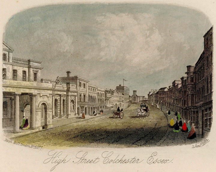 High Street Colchester 1864 Rock and Co Copyright: William George