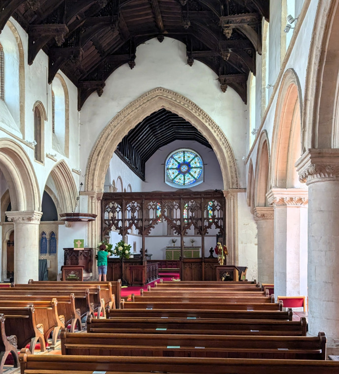 Castle Hedingham Church Chancel and Nave 8 August 2025 Copyright: William George