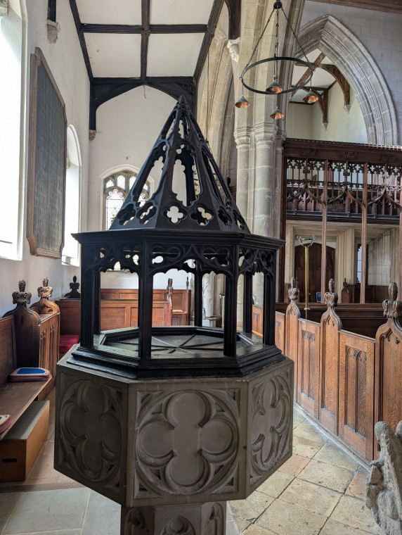 Hatfield Broad Oak Church Font Bowl and Cover 27 June 2025 Copyright: William George