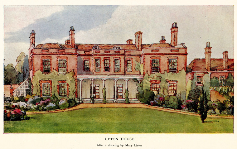 West Ham Upton House Water colour Mary Lister Copyright: Mary Lister in Godlee 1918