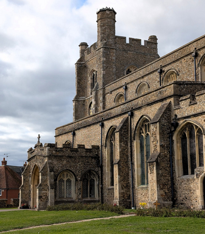 Bocking Church Exterior looking from south east towards tower Copyright: William George 7 October 2025