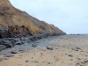 Naze cliffs shore scoured by easterlies