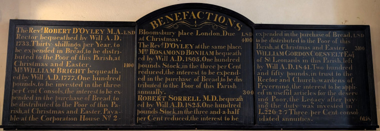 Fryerning Church Benefactors Board 31st May 2025 Copyright: William George