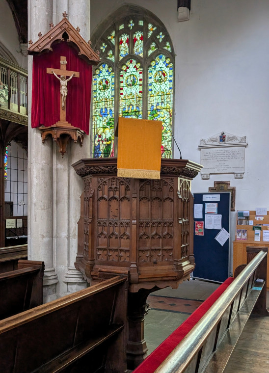 Bocking Church Pulpit 7 October 2025 Copyright: William George