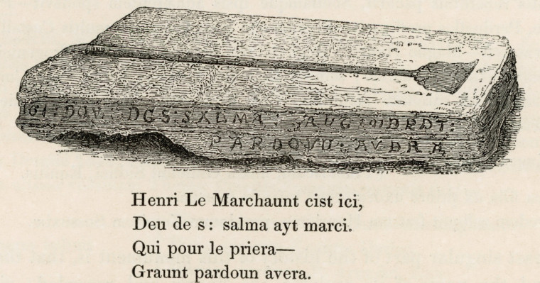 Boreham Church Monumental Slab Suckling 1845 Copyright: Alfred Suckling Essex Antiquities 1845